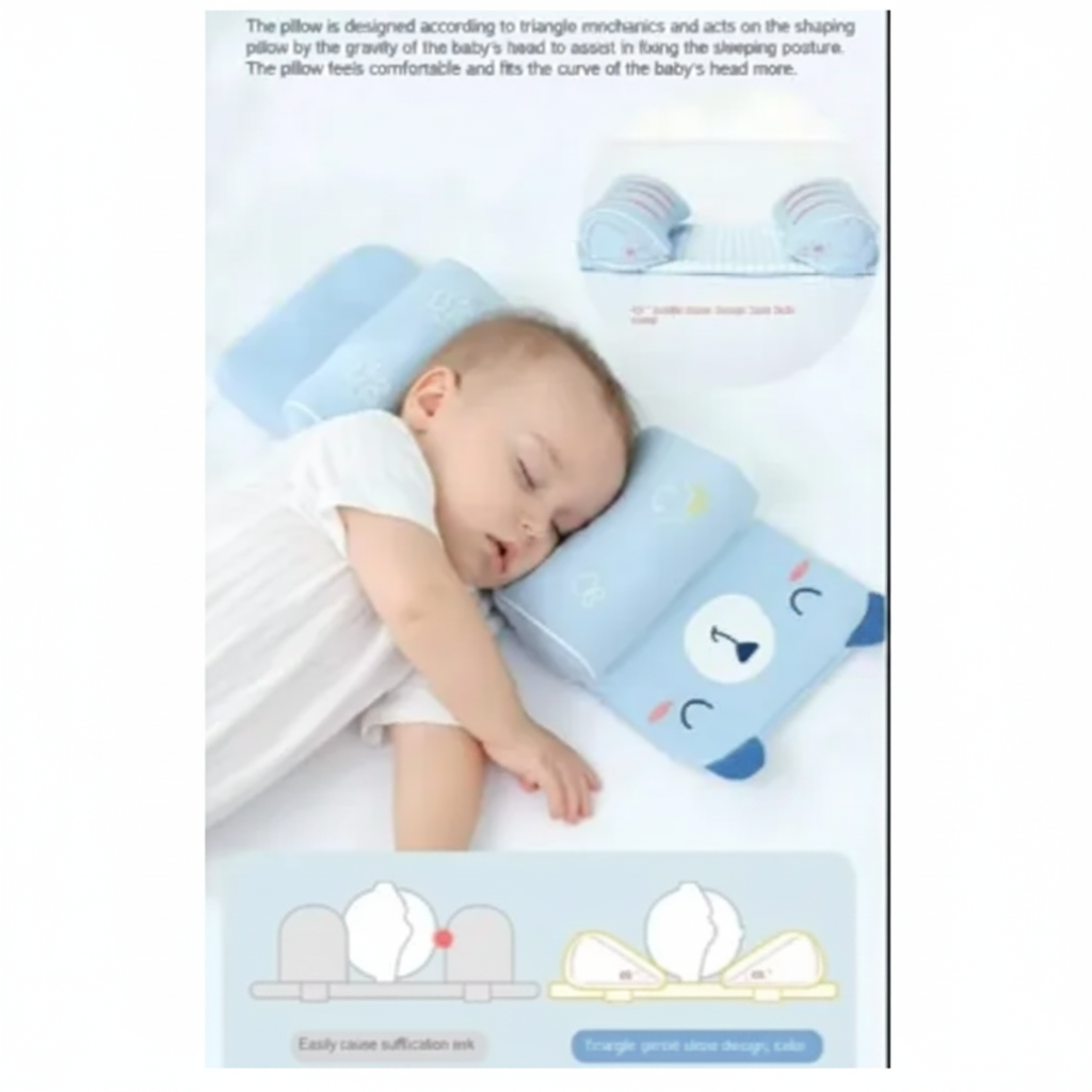 Blue Bear Baby Pillow